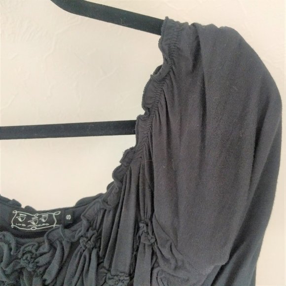 Los Angeles 555 Navy Romantic Long Sleeve Dress S - Picture 3 of 8